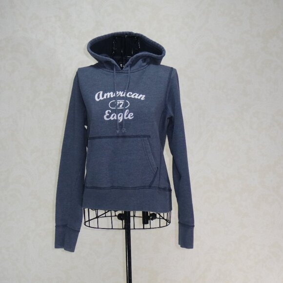 American Eagle Outfitters Dark Blue Hoodie - Picture 1 of 13